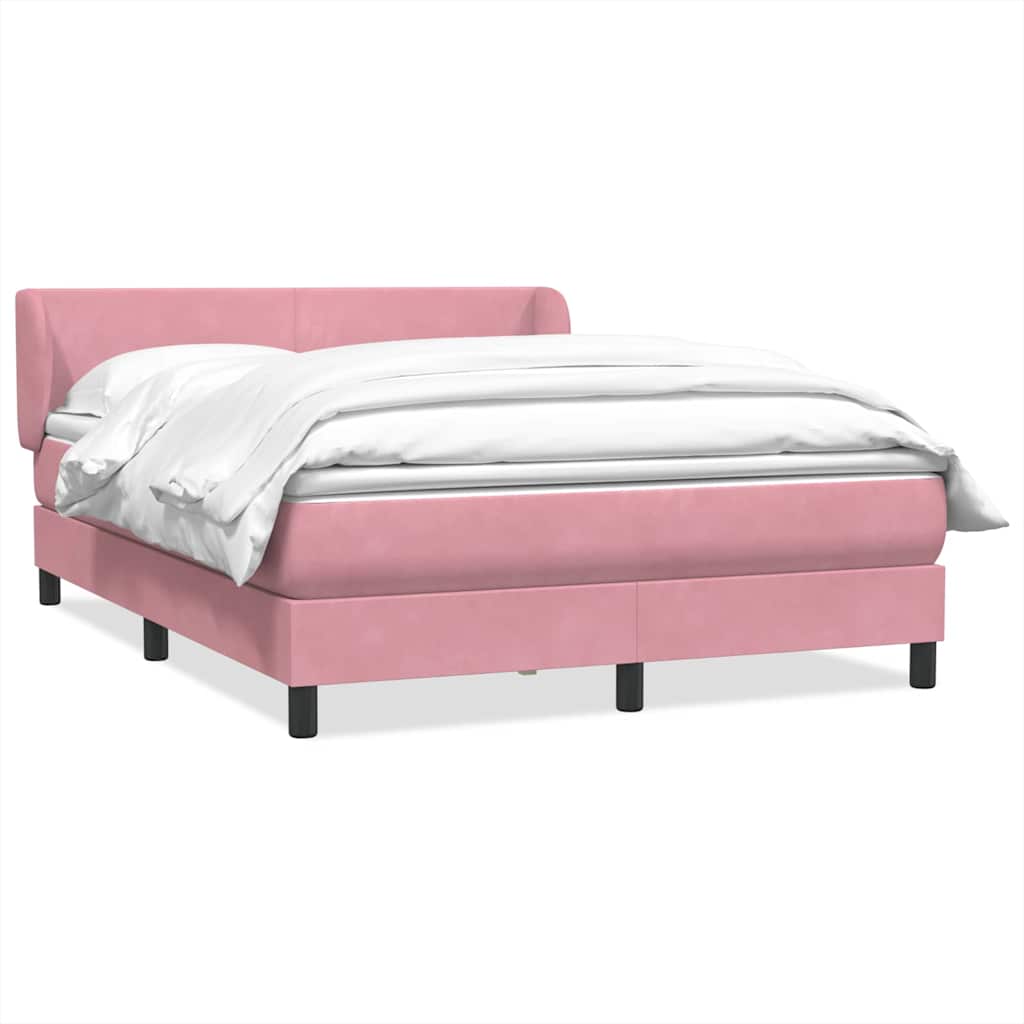 JUNG Vida Boxspringbett mit Matratze Rosa 160x220 cm Samt