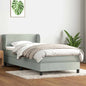 JUNG Vida Boxspringbett mit Matratze Hellgrau 80x220 cm Samt