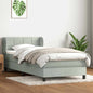 JUNG Vida Boxspringbett mit Matratze Hellgrau 80x220 cm Samt