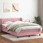 JUNG Vida Boxspringbett mit Matratze Rosa 140x220 cm Samt