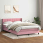 JUNG Vida Boxspringbett mit Matratze Rosa 140x210 cm Samt