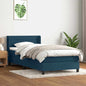 JUNG Vida Boxspringbett mit Matratze Dunkelblau 80x210 cm Samt