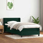 JUNG Vida Boxspringbett mit Matratze Dunkelgrün 90x210 cm Samt