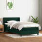 JUNG Vida Boxspringbett mit Matratze Dunkelgrün 80x220 cm Samt