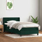 JUNG Vida Boxspringbett mit Matratze Dunkelgrün 90x210 cm Samt