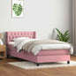 JUNG Vida Boxspringbett mit Matratze Rosa 100x220 cm Samt
