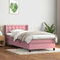 JUNG Vida Boxspringbett mit Matratze Rosa 90x220 cm Samt