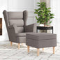 JUNG Vida Sessel mit Fußhocker Taupe Stoff