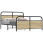 JUNG Vida Metallbett ohne Matratze Sonoma-Eiche 160x200 cm
