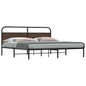 JUNG Vida Metallbett ohne Matratze Braun Eichen-Optik 183x213 cm
