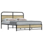 JUNG Vida Metallbett ohne Matratze Sonoma-Eiche 160x200 cm