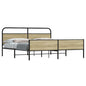 JUNG Vida Metallbett ohne Matratze Sonoma-Eiche 200x200 cm