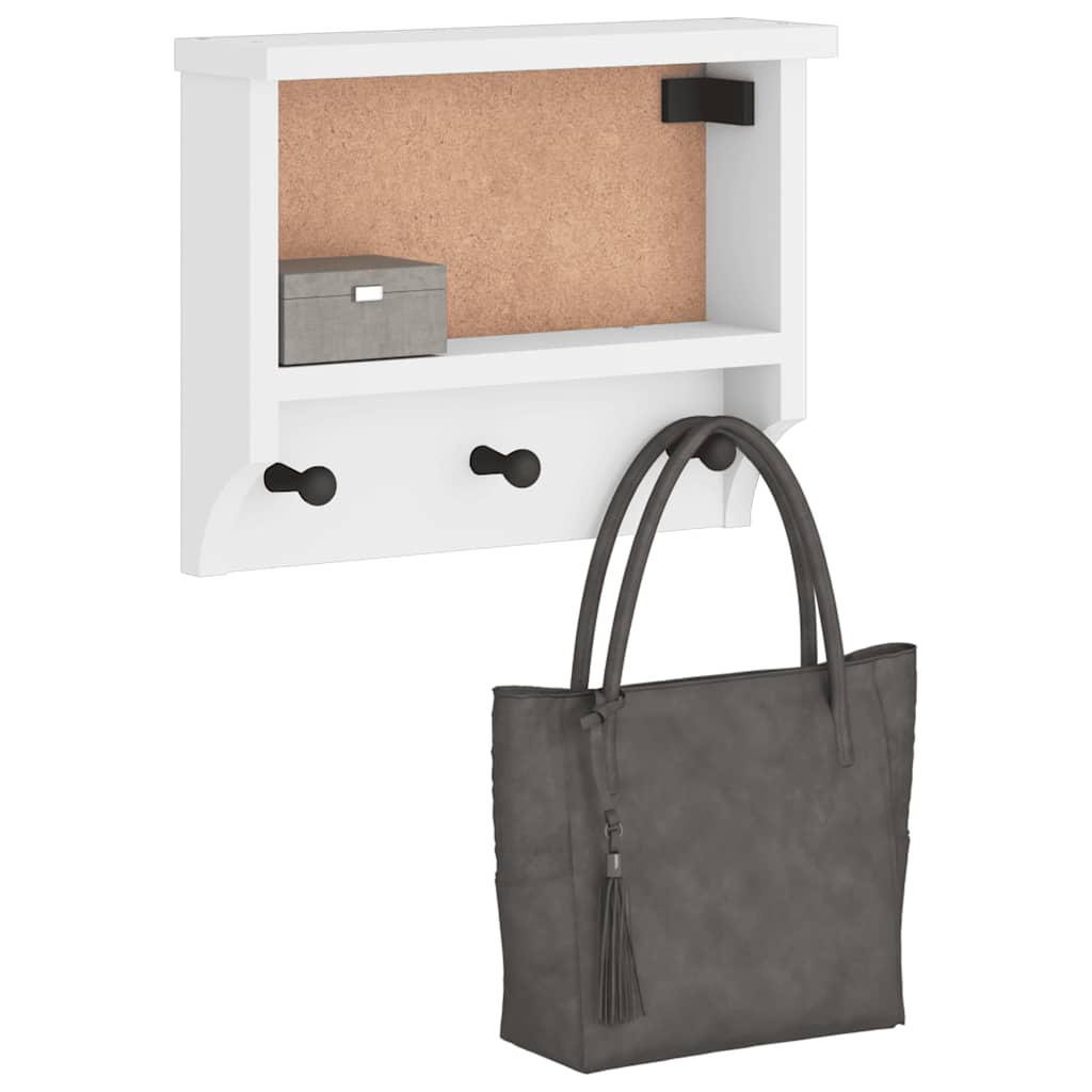 JUNG Vida Wandgarderobe SANDNES Weiß 45x12x35 cm Massivholz Kiefer