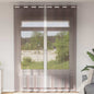 JUNG Vida Voile Vorhänge mit Ösen 2 Stk. Braun 140x260 cm