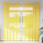 JUNG Vida Voile Vorhänge mit Schlaufen 2 Stk. Gelb 140x245 cm