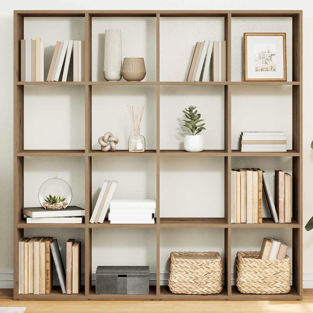 JUNG Vida Bücherregal Artisan-Eiche 137,5x29x137,5 cm Holzwerkstoff