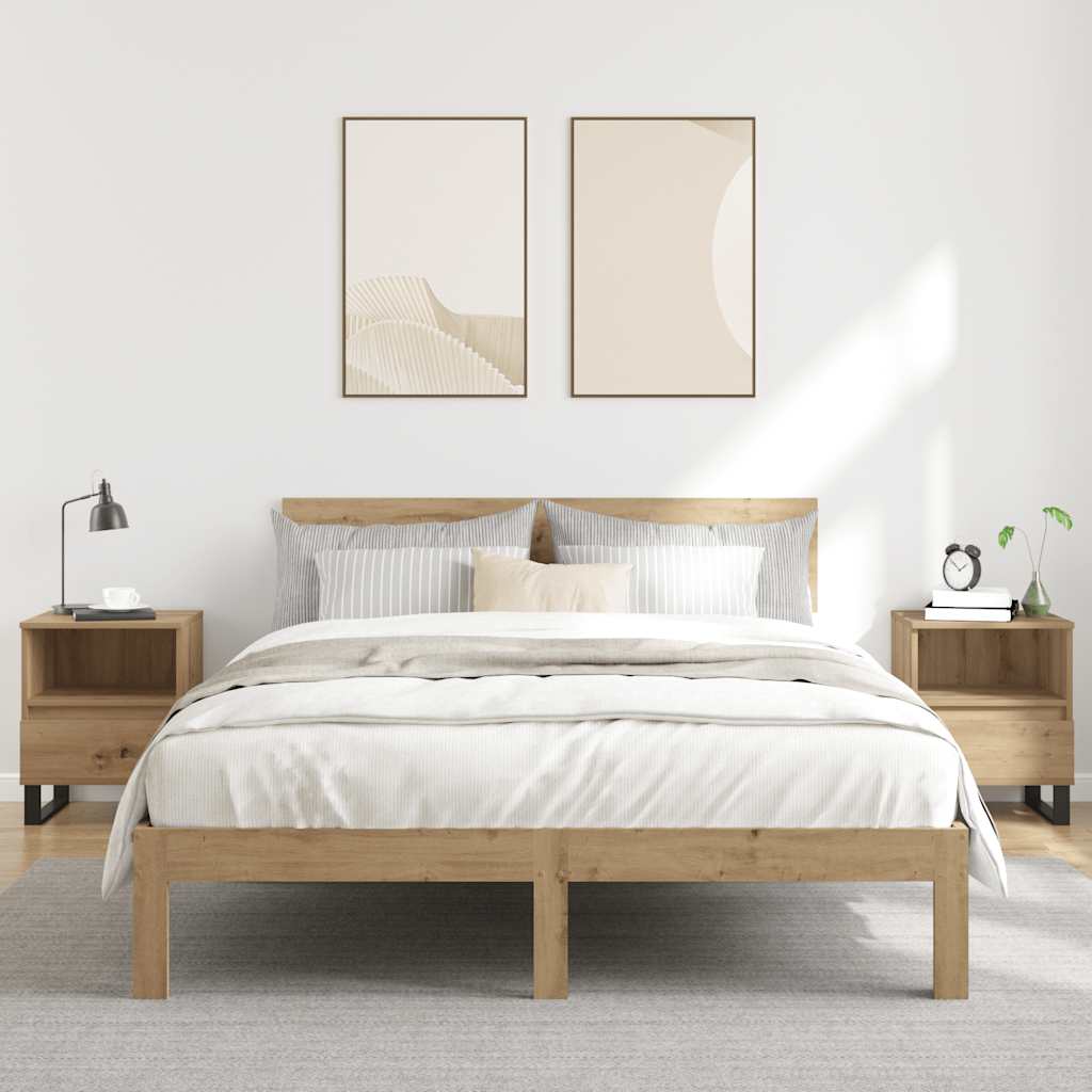 JUNG Vida Nachttische 2 Stk. Artisan-Eiche 40x35x50 cm Holzwerkstoff