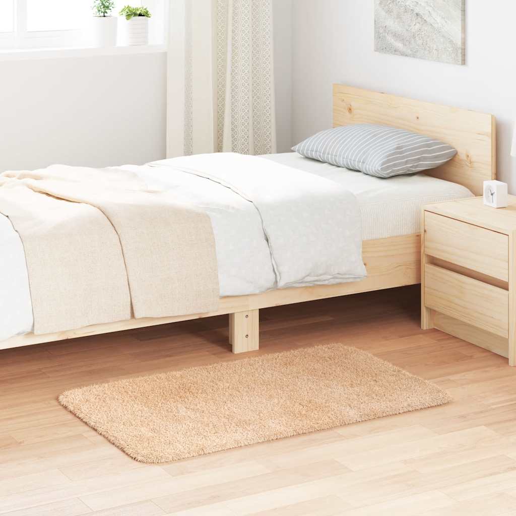 JUNG Vida Teppich Shaggy Hochflor NAVARRA Beige 60x100 cm Polyester