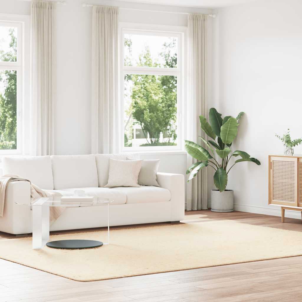 JUNG Vida Teppich Shaggy Hochflor NAVARRA Creme 240x340 cm Polyester