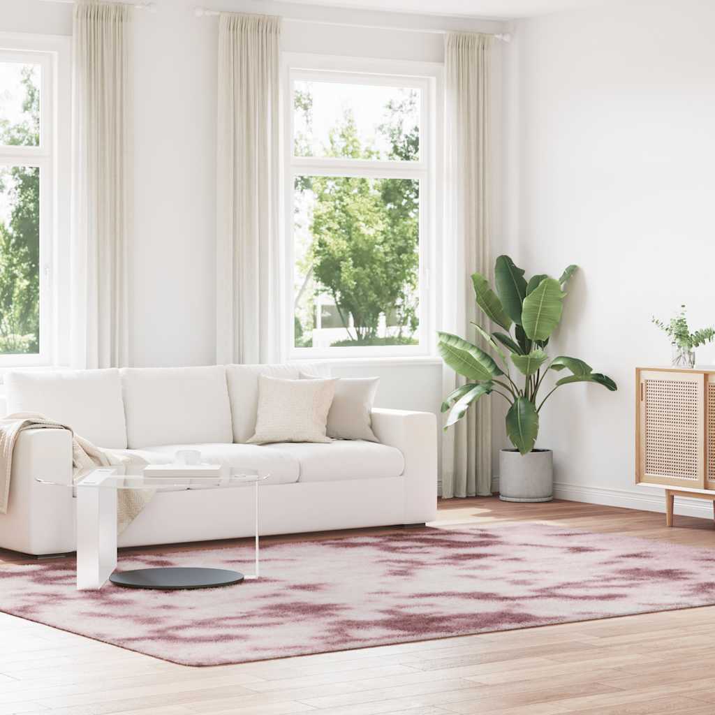 JUNG Vida Teppich Shaggy Hochflor NAVARRA Altrosa 240x340 cm Polyester