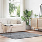 JUNG Vida Teppich Shaggy Hochflor NAVARRA Hellgrau 160x160 cm Polyester