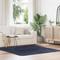 JUNG Vida Teppich Shaggy Hochflor NAVARRA Marineblau 160x160 cm Polyester
