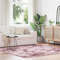 JUNG Vida Teppich Shaggy Hochflor NAVARRA Altrosa 200x200 cm Polyester