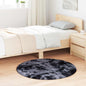 JUNG Vida Teppich Shaggy Hochflor NAVARRA Dunkelgrau 100x100 cm Polyester