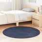 JUNG Vida Teppich Shaggy Hochflor NAVARRA Marineblau 120x120 cm Polyester