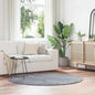 JUNG Vida Teppich Shaggy Hochflor NAVARRA Hellgrau 160x160 cm Polyester