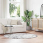 JUNG Vida Teppich Shaggy Hochflor NAVARRA Silbergrau 160x160 cm Polyester