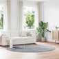 JUNG Vida Teppich Shaggy Hochflor NAVARRA Hellgrau 240x240 cm Polyester