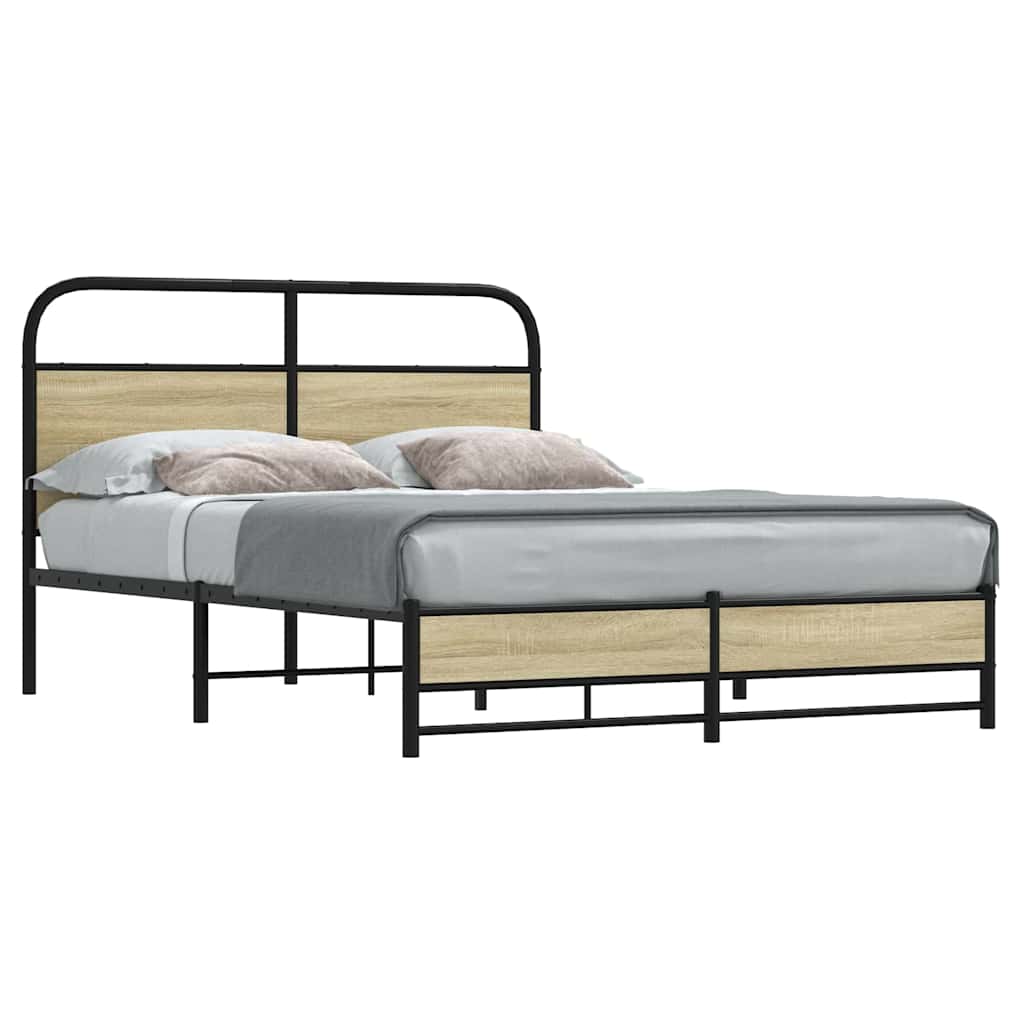 JUNG Vida Bettgestell ohne Matratze 120x190 cm Sonoma-Eiche Holzwerkstoff