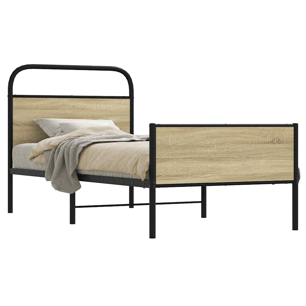 JUNG Vida Bettgestell ohne Matratze 80x200 cm Sonoma-Eiche Holzwerkstoff