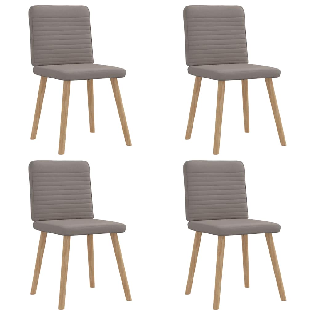 JUNG Vida Esszimmerstühle 4 Stk. Taupe Stoff