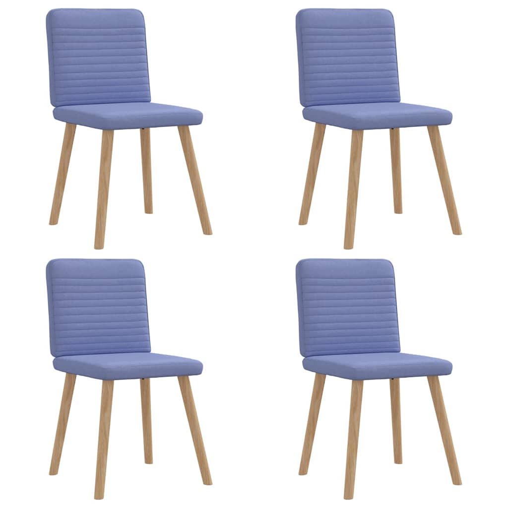 JUNG Vida Esszimmerstühle 4 Stk. Jeansblau Stoff