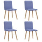 JUNG Vida Esszimmerstühle 4 Stk. Jeansblau Stoff