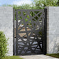 JUNG Vida Gartentor Schwarz 100x125 cm Stahl Leichtes Design