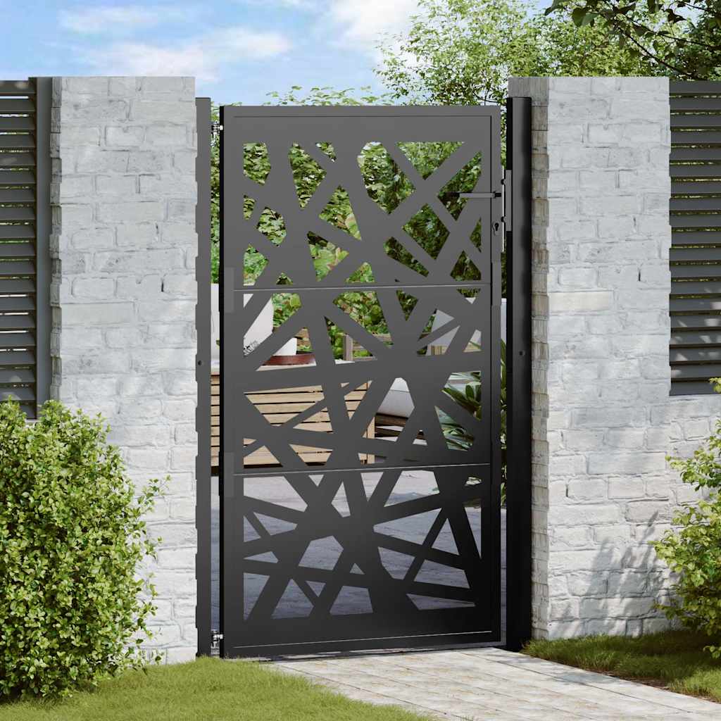JUNG Vida Gartentor Schwarz 100x150 cm Stahl Leichtes Design