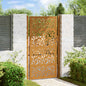 JUNG Vida Gartentor 100x175 cm Wetterfester Stahl Blattdesign