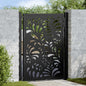 JUNG Vida Gartentor Schwarz 100x125 cm Stahl Wellendesign