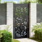 JUNG Vida Gartentor Schwarz 100x200 cm Stahl Wellendesign