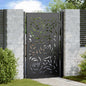 JUNG Vida Gartentor Schwarz 100x150 cm Stahl Flammendesign