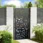 JUNG Vida Gartentor Schwarz 100x175 cm Stahl Flammendesign