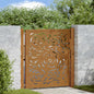JUNG Vida Gartentor 100x100 cm Verwitterungsstahl Flammendesign