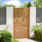 JUNG Vida Gartentor 100x200 cm Verwitterungsstahl Flammendesign