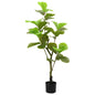 JUNG Vida Ficusbaum Künstlich 30 Blätter 125 cm Grün