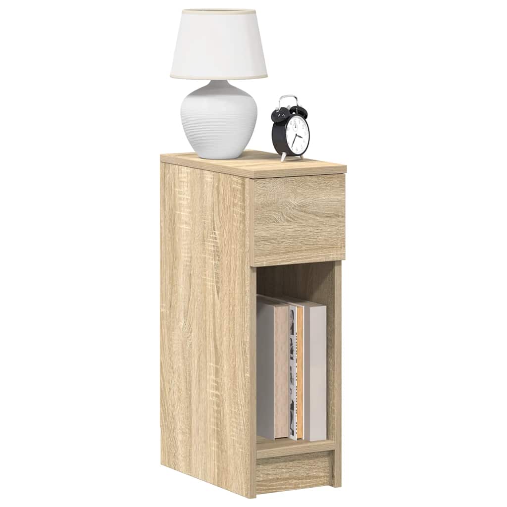 JUNG Vida Nachttische mit Schublade 2 Stk. Sonoma-Eiche 20x36x60 cm