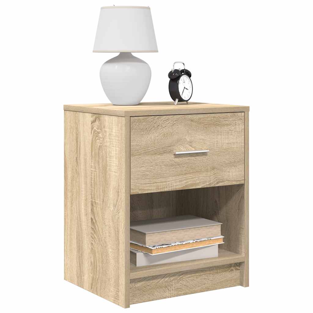 JUNG Vida Nachttische 2 Stk. mit Schublade Sonoma-Eiche 40x34x50 cm