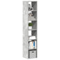 JUNG Vida Bücherregale 2Stk. Stapelbar Betongrau 30x30x80cm Holzwerkstoff